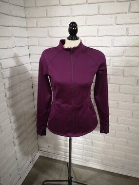 Fila Sport Size Small Purple Full Zip Mock Neck (no collar) Athletic Jacket